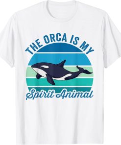 The Orca Is My Spirit Animal Vintage Kids Women Men Whale T-Shirt