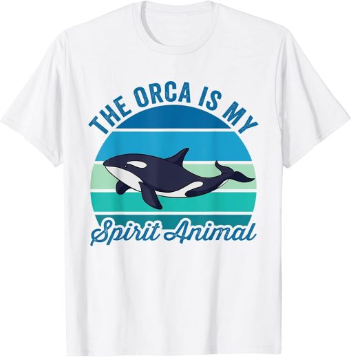 The Orca Is My Spirit Animal Vintage Kids Women Men Whale T-Shirt